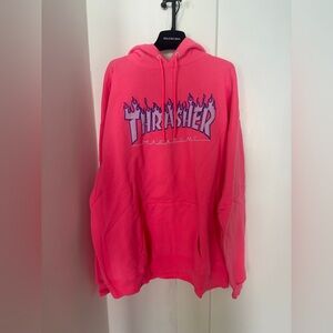 Brand new with tags hot pink thrasher hoodie